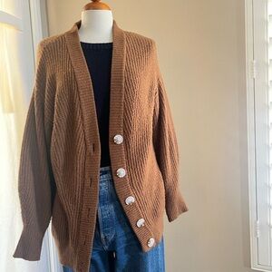 Topshop Camel Cardigan